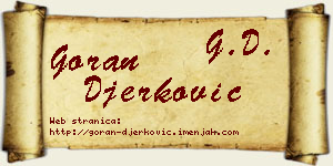 Goran Đerković vizit kartica